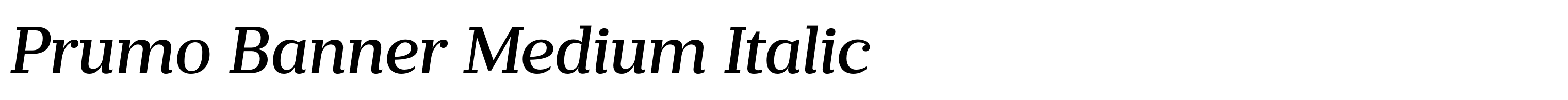 Prumo Banner Medium Italic